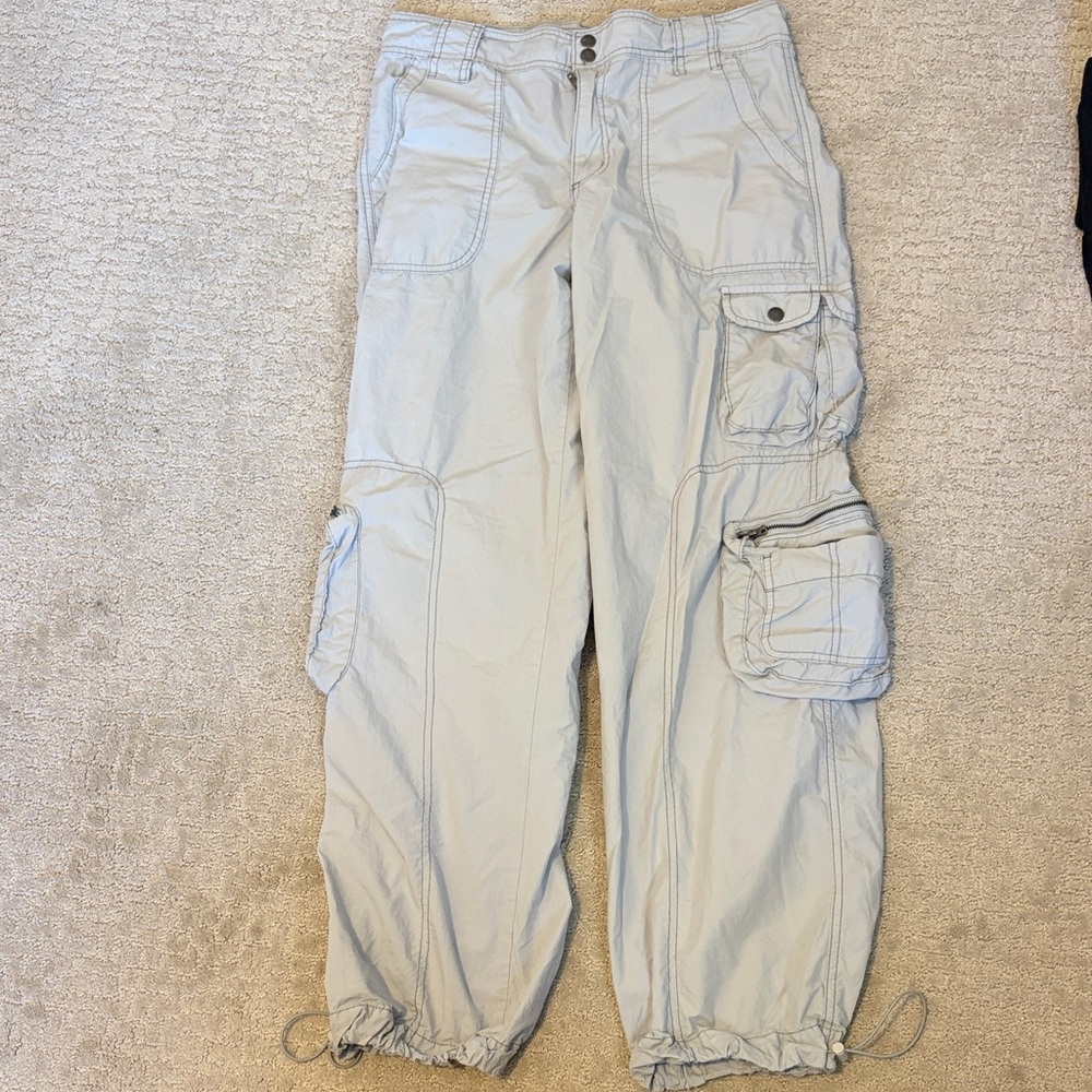 Garage Light Gray Pants with Zipper Detail